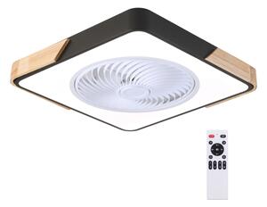 Brilagi-LED Stmív. svítidlo s ventilátorem LED/30W/230V 3000-6500K černá/dub+DO