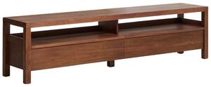 Kave Home Hnědý dřevěný TV stolek Norani 200 x 40 cm