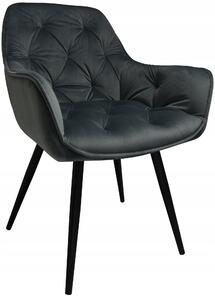 Židle Dankor Design velur šedá 1 ks
