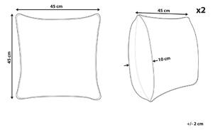 Sada 2 ozdobných polštářů ⌀ 40 cm Mallar (vícebarevná). 1077016
