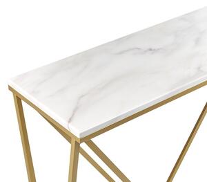 Konzolový stolek Hazie (bílá + zlatá). 1075260