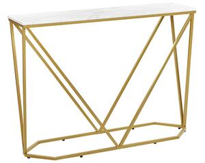 Konzolový stolek Hazie (bílá + zlatá). 1075260