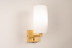 Nástěnné svítidlo do ložnice s vypínačem Bassel 34 White and Gold (LMD)