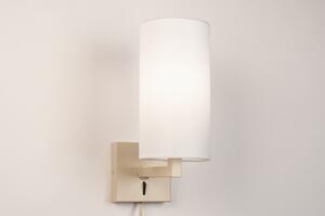 Nástěnné svítidlo do ložnice s vypínačem Bassel 34 White and Taupe (LMD)