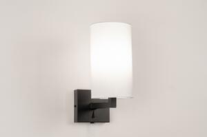 Nástěnné svítidlo do ložnice s vypínačem Bassel 34 White and Black (LMD)