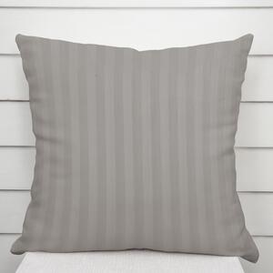 Biante Damaškový povlak na polštář Atlas Gradl hnědošedé proužky 2 cm DM-019 30 x 50 cm