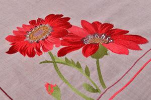 DecoKing - Ubrus s červenými květy - 40x140 cm