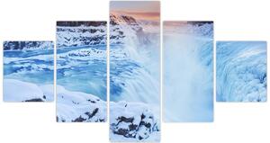 Obraz - Chladné vodopády (125x70 cm)