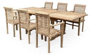 Dřevěný zahradní nábytek Faisal I. teak set 1+6