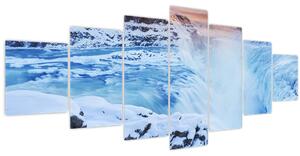 Obraz - Chladné vodopády (210x100 cm)