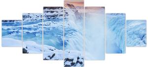 Obraz - Chladné vodopády (210x100 cm)