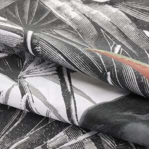 AmeliaHome -Bavlněné povlečení Černo bílé Tropické vzory Averi PARADISE-200x220 + 80x80*2 cm