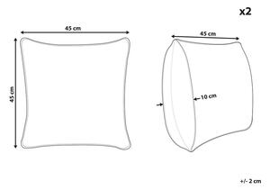 Sada 2 ozdobných polštářů ⌀ 40 cm Lanro (bílá). 1076909