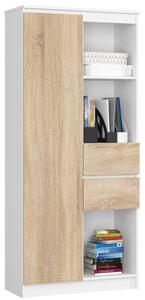 Regál R 80cm CLP R15 bílá/dub sonoma