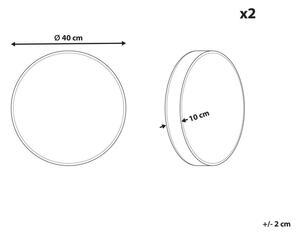 Sada 2 ozdobných polštářů ⌀ 40 cm Vioz (bílá). 1079984