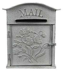 Světle šedá retro poštovní schránka Mail - 26*10*31 cm