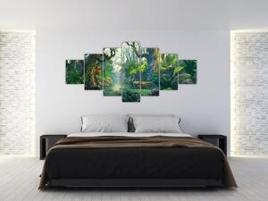 Obraz - Ilustrace tropického lesu (210x100 cm)