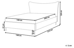 Manželská postel 140 cm Chaza (sivobéžová). 1080191