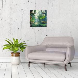 Obraz - Ilustrace tropického lesu (30x30 cm)