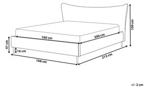 Manželská postel 160 cm Chaza (šedohnědá). 1080194