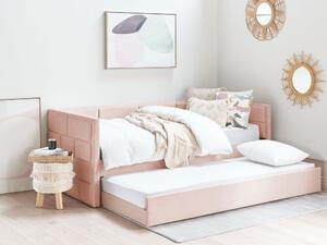 Jednolůžková postel 200 x 90 cm Chaza (růžová). 1080241
