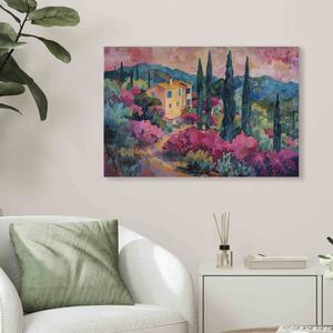 Obraz Pink Landscape - Composition With Mediterranean View