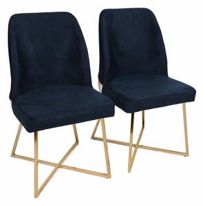 Sada jídelních židlí Madrid Dark Blue, 2 ks, 2 ks