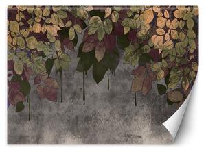Fototapeta Podzimní listy na betonovém pozadí Materiál: Vliesová, Rozměry: 200 x 140 cm