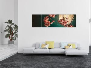 Obraz - Sakura v úplňku (170x50 cm)