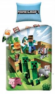 Dětské povlečení Minecraft 140 x 200 cm, vícebarevné Halantex Creeper