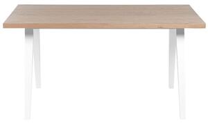 Jídelní stůl Lenza (světlé dřevo + bílá). 1080897