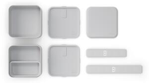 Svačinový box MonBento Square Coton NEW| světlé šedý