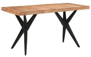 VidaXL Jídelní stůl černý 140 x 70 x 76 cm masivní akáciové dřevo
