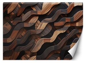 Fototapeta Dřevěné abstraktní vlny Materiál: Vliesová, Rozměry: 200 x 140 cm