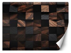 Fototapeta Dřevěné mozaikové kostky Materiál: Vliesová, Rozměry: 200 x 140 cm