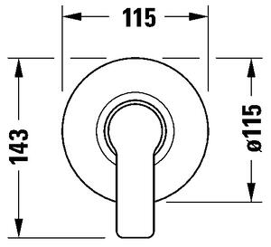 Duravit DC4210007046 - Sprchová baterie pro pod. instalaci D-CODE matná černá