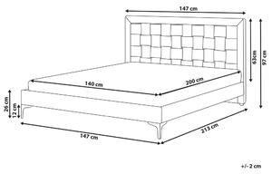 Manželská postel 140 cm Linux (béžová). 1080952