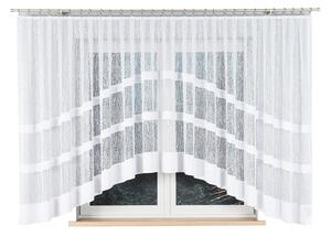 Bílá žakárová záclona VIKTORIA 500x160 cm