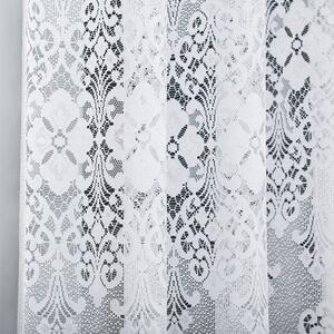 Bílá žakárová záclona NADIA 400x160 cm