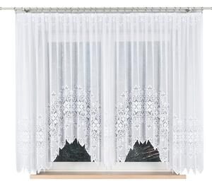 Bílá žakárová záclona NADIA 400x160 cm