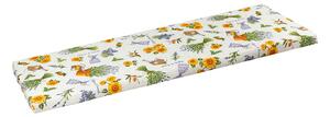 Sedák na lavici hladký Fialová,Žlutá 34/561 - 40x120 cm