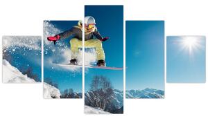 Obraz - Snowboardista (125x70 cm)
