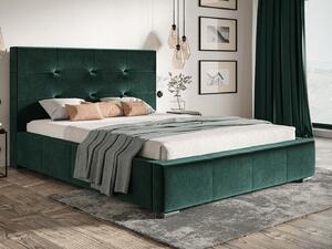 Prostorná čalouněná postel 180x200 cm Flavia Barva: Zelená - Monolith 37