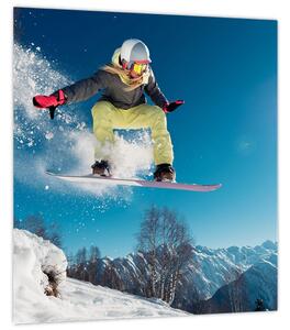 Obraz - Snowboardista (30x30 cm)