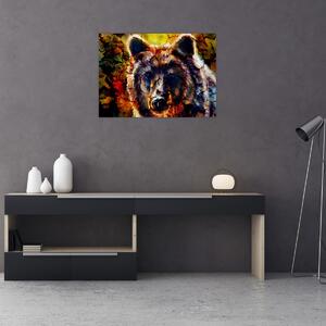 Obraz - Medvěd, malba (70x50 cm)