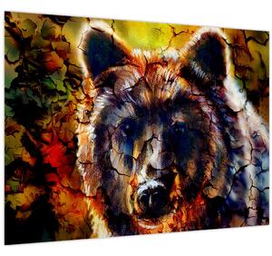Obraz - Medvěd, malba (70x50 cm)