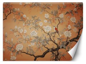 Fototapeta Ptáci na stromě s květinami Materiál: Vliesová, Rozměry: 200 x 140 cm