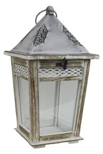 Dřevěná lucerna 33,5 cm D6039