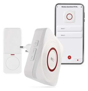 Bezdrátový zvonek do zásuvky GoSmart 230V + 1xCR2032 bílá Wi-Fi