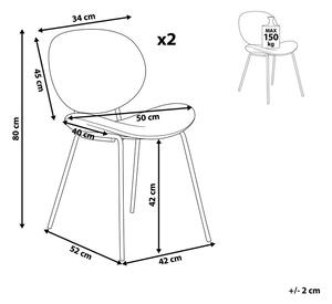 Set 2 ks jídelních židlí Luaza (bílá). 1081043